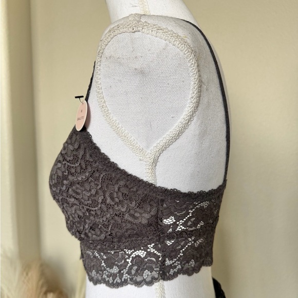 NWT Forever21 - Lace Bralette in Charcoal Gray - Picture 9 of 13